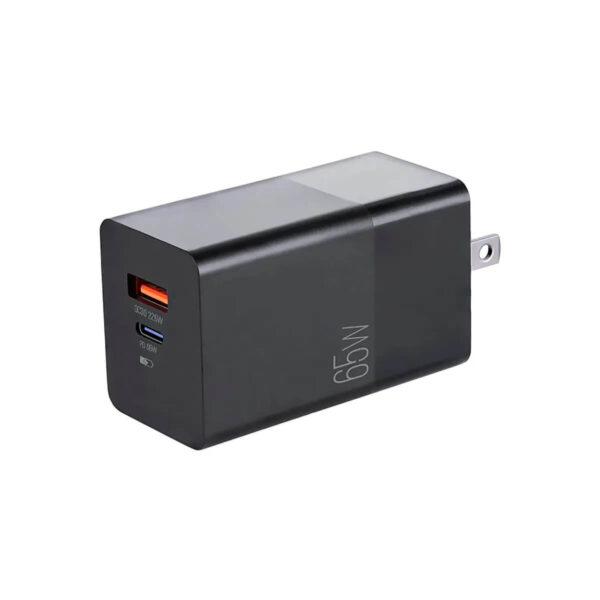 CARGADOR DE PARED VOLTA P6 65W PD TYPE-C + USB  ARG-AC-0124BK
