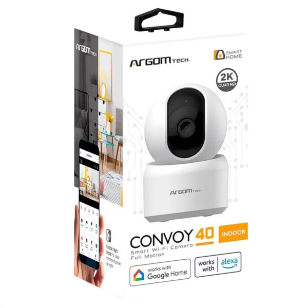 CAMARA QHD 2K PARA INTERIORES 360 Wi-Fi INTELIGENTE CONVOY 40