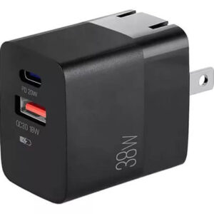 CARGADOR DE PARED VOLTA P4 38W TYPE-C + USB CON ENCHUFE PLEGABLE